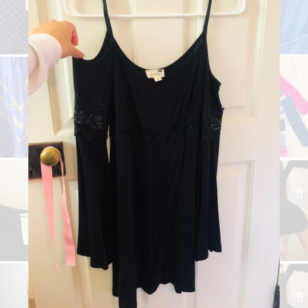 Black LA Hearts Cold Shoulder Dress